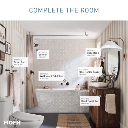 Moen Belfield T2312ORB Posi-Temp Shower Trim Kit Without Valve, Oil Rubbed Bronze