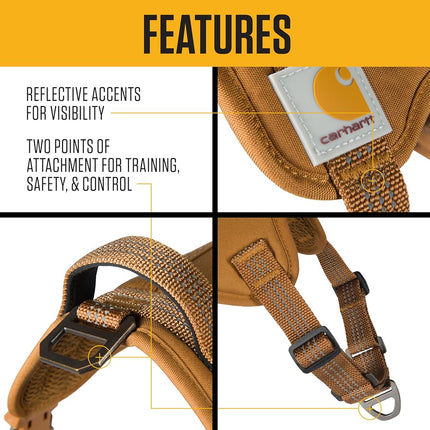 Carhartt Nylon Duck No Pull Dog Harness Harbor Teal S