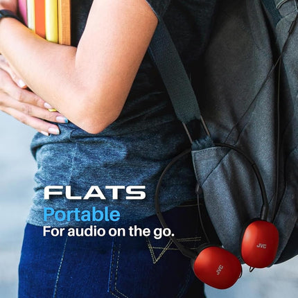 Jvc HAS160R HAS160R Flat Headphones, Red