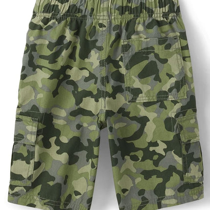 The Children's Place Short Cargo Garçon à Enfiler, Camouflage Vert/Camouflage Gris Lot de 2, 8 ans