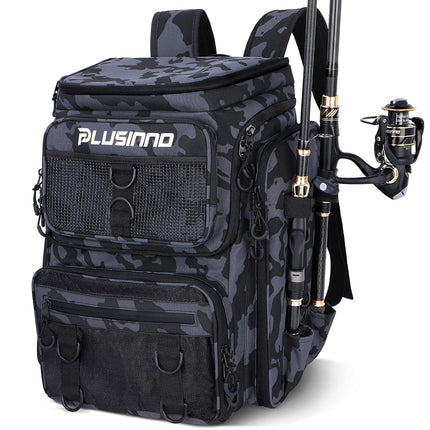 PLUSINNO Fishing Backpack with Rod Holders, 42L La