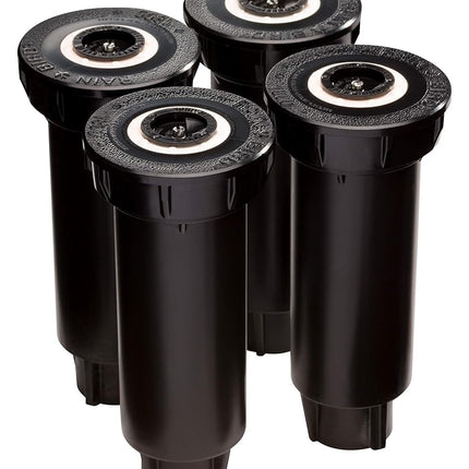 Rain Bird 1803DSH4PK Professional Dual Spray Pop-Up Sprinkler, 180° Half Circle Pattern, 8' - 15' Spray Distance, 3" Pop-up Height, 4-Pack