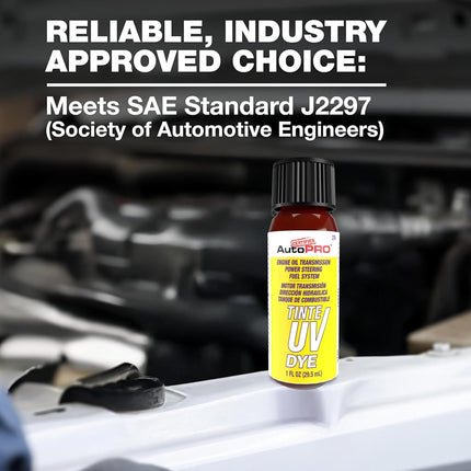 Certified Auto Pro Oil and Fuel System UV Dye Leak Detection for Cars & Trucks & More, 1 Oz, 374CS, Universal