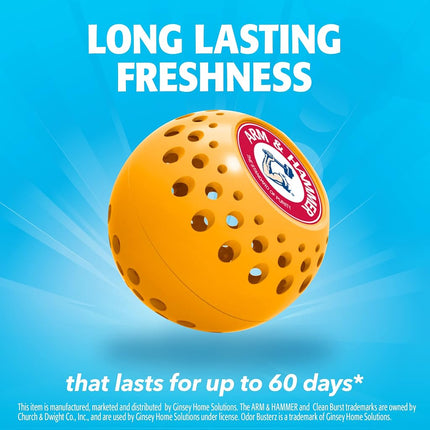 Arm & Hammer Odor Busterz Balls Air Freshener and Odor Eliminator, Orange, 10-Piece