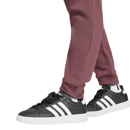 adidas Men's Essentials Feel Cozy Fleece Pants, Aurora Ruby/White, XXL