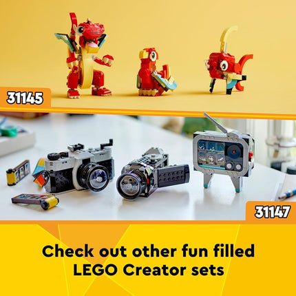 LEGO Creator 3in1 Flatbed Truck with Helicopter Toy to Propeller Plane and Fuel Lorry to Hot Rod and SUV Car Toys for 7 Plus Year Old Boys, Girls and Kids who Love Cool Vehicles, Gift Idea 31146