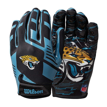Gants de football extensibles Wilson NFL - Adulte, Jacksonville Jaguars