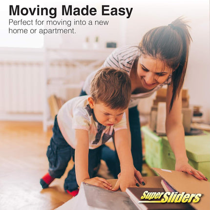 Super Sliders 4733444N Hardwood Floor Reusable Furniture Movers Sliders 3-1/2", Value Pack, Linen
