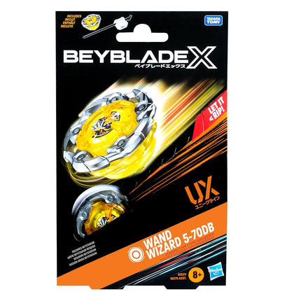 Beyblade X Wand Wizard 5-70DB UX Starter Pack Set with Stamina Type Top and Launcher; Authentic Takara Tomy Battle Tops Games/Toys for Boys and Girls 8+