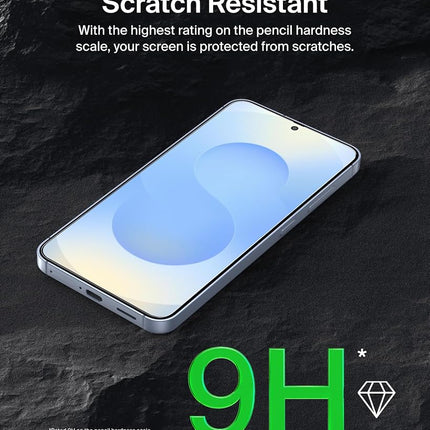 Belkin ScreenForce InvisiGlass Treated Screen Protector for Samsung Galaxy S25, 9H Hardness, Scratch-Resistant Impact Protection w/Align Tray for Easy Application - Made with Recycled Glass