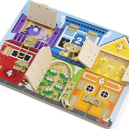 Melissa & Doug Latches Board Game - Frustration-Free Packaging - Skill Builders Toy - Ages 3+