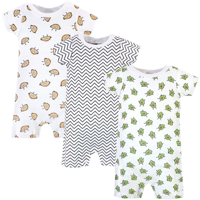 Hudson Baby Unisex Baby Cotton Rompers, Aliviado, 