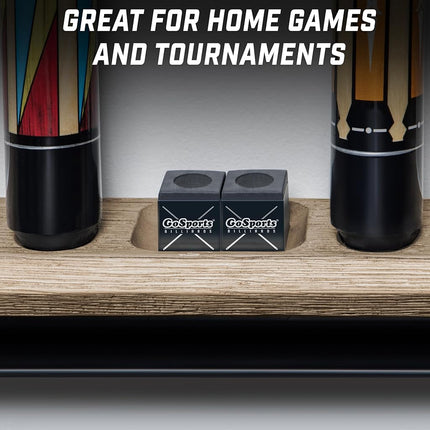 GoSports Premium Pool Cue Chalk Cube 12 Pack - Black Billiards Pool Stick Chalk