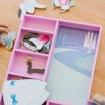 Melissa & Doug Disney Cinderella Magnetic Dress-Up Wooden Doll Pretend Play Set