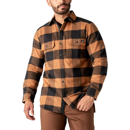 Dickies Men's Heavyweight Brawny Flannel Shirt, Br