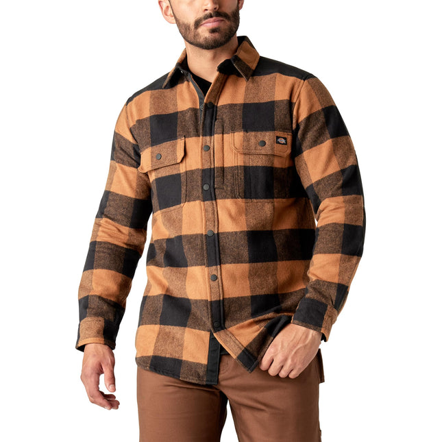Dickies Men's Heavyweight Brawny Flannel Shirt, Br