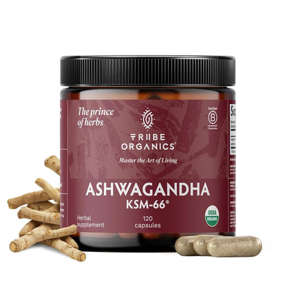 KSM-66 Organic Ashwagandha Capsules, Pure Root Pow