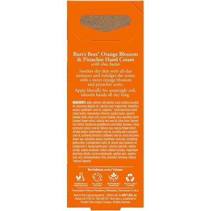 Burt's Bees Orange Blossom and Pistachio Hand Cream