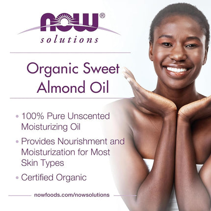 Now Foods Organic Almond Oil, 8 Oz