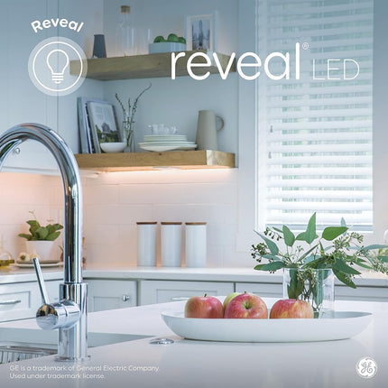GE Reveal LED Light Bulbs, 60 Watt, A15 Ceiling Fan Bulbs, Medium Base (2 Pack)