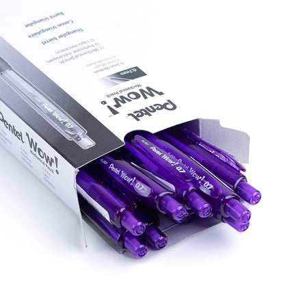 Pentel 0.7mm Wow Mechanical Pencil with Violet Barrel, Box of 12 (AL407V)