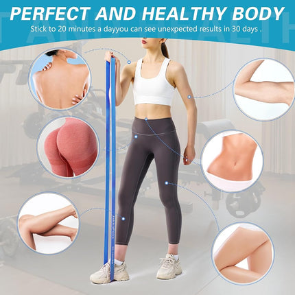 Resistance Bands,Pull Up Bands,Stretching Assist Bands Set for Men & WomenPortable Exercise, Muscle Training,Physical Therapy,Exercise Workout Bands for Working Out (Blue 5-100 LBS)