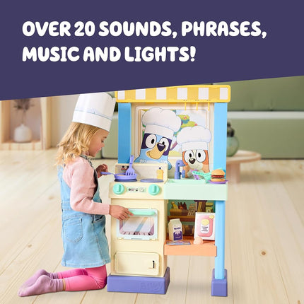 Bluey Cook & Clean Kitchen Playset, 3ft Tall, 20+ Accessories