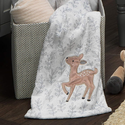 Bedtime Originals Deer Park Baby Blanket, White