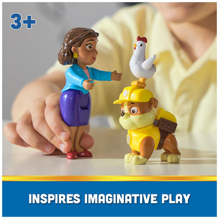 Figuras de Rubble de la Patrulla Canina, la alcaldesa Goodway y Chickaletta, juguetes para niños y niñas de 3 años en adelante