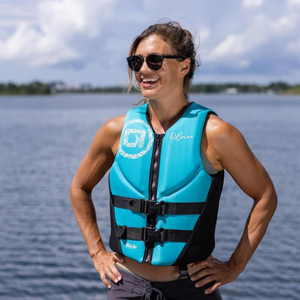 O'Brien Women's Traditional Neoprene USCGA Life Jacket, Aqua, X-Small