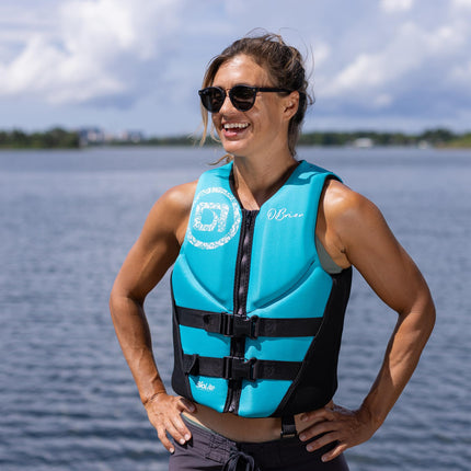 O'Brien Women's Traditional Neoprene USCGA Life Jacket, Aqua, Medium
