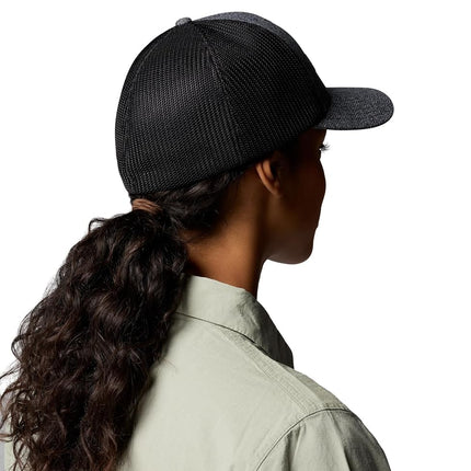 Columbia Women's Mesh Ballcap Baseball Cap, Grill Heather/Black, L-XL
