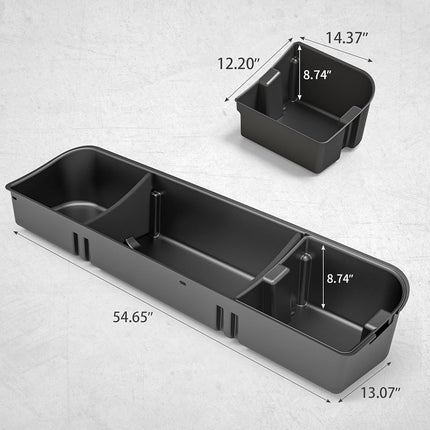 Rangement sous siège oEdRo pour Ford F150 (2015-2025) SuperCrew/Crew Cab et F-250/350/450/550 (2017-2024) Super Duty, boîte de rangement et organisateur d'outils améliorés sous le siège arrière du F-150