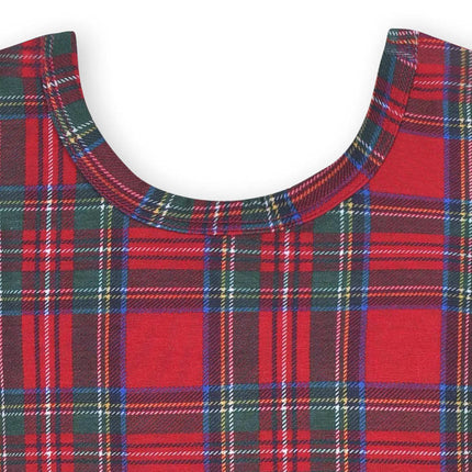 Gerber Baby Girls' Toddler vestido acampanado de manga larga extrasuave de viscosa de eucalipto, Plaid About You, 18 meses