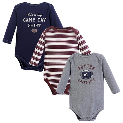 Hudson Baby Unisex - Mamelucos de algodón para bebé, diseño de fútbol azul, 3-6 meses