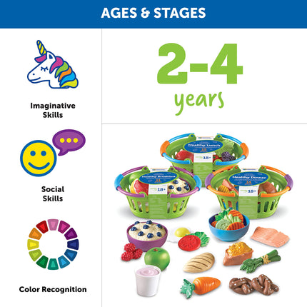 Learning Resources New Sprouts Healthy Basket Bundle (Beakfast, Lunch, Dinner)