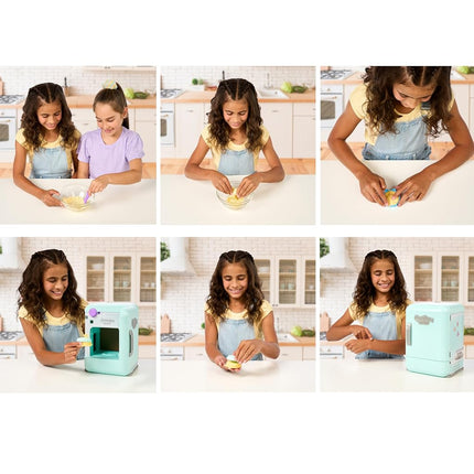 Cookeez Makery Freezy Cakez Mix & Decorate your plush best friend! Place your cake mix in the freeze And Be Amazed When A Scented, Shivering, Interactive Plush Friend comes out!