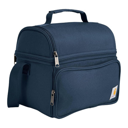 Carhartt B000030440199 12 Can Two Compartment Cooler, Fully-Insulated Lunch Box, Polyester Metal, Navy