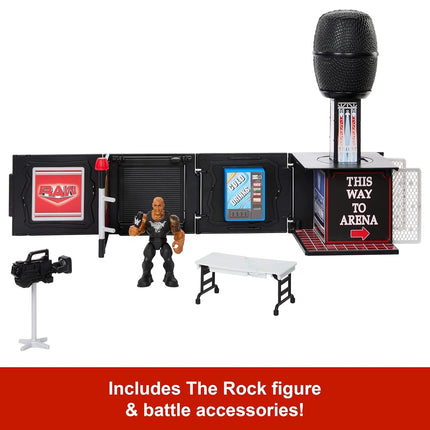 Mattel WWE Knuckle Crunchers 2-in-1 Microphone & Playset