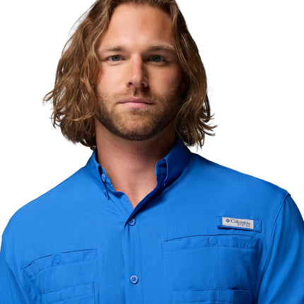Camisa de manga larga Tamiami 2 de Columbia para hombre, camisa de manga larga, azul vívido, pequeña
