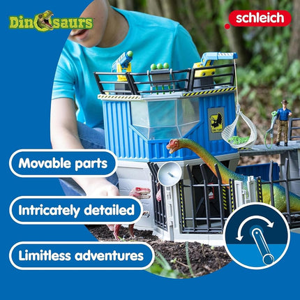 Schleich Dinosaurs - 72Pc Large Dino Research Station - Kids 4+ | 41462
