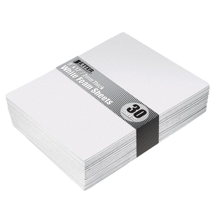 Better Office Products White EVA Foam Sheets, 30 Pack, 2mm Thick, 9 x 12 Inch, by, White Color, for Arts and Crafts, 30 Sheets Bulk Pack