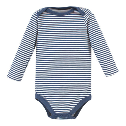Pañaleros de algodón de manga larga unisex Hudson Baby, paquete de 5 de trabajo de construcción, 9-12 meses, paquete de 5 de trabajo de construcción, 9-12 meses