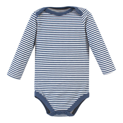 Hudson Baby Unisex Baby Cotton Long-Sleeve Bodysuits, Construction Work 5-Pack, 6-9 Months, Construction Work 5-pack, 6-9 Months