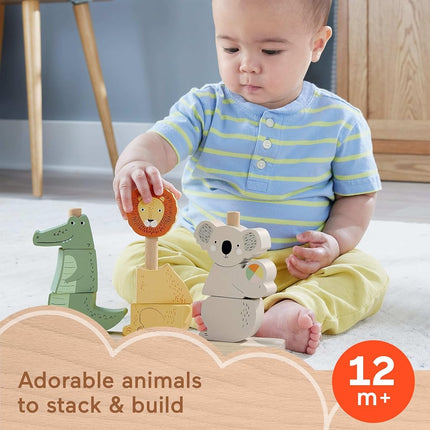 Fisher-Price Wood Stack & Sort Animals Toy