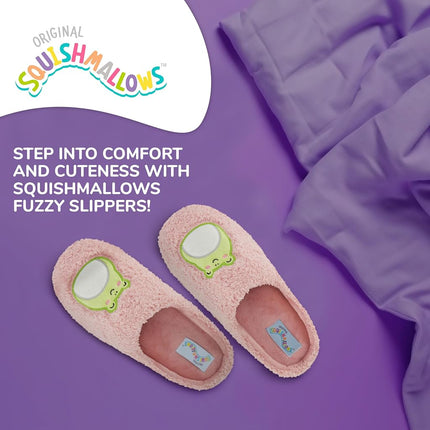 Squishmallows Kids Slippers and Womens Slippers Gifts for Women Extra Cozy Fuzzy House Slippers Slip On, Pink, 13-14 Little Kid