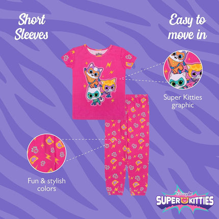 Disney Unisex Pyjama Set (Pack of 2), Go Super Kitties, 4