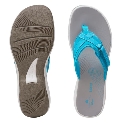 Clarks Women's Breeze Sea, Aqua Synthetic, 2.5 UK