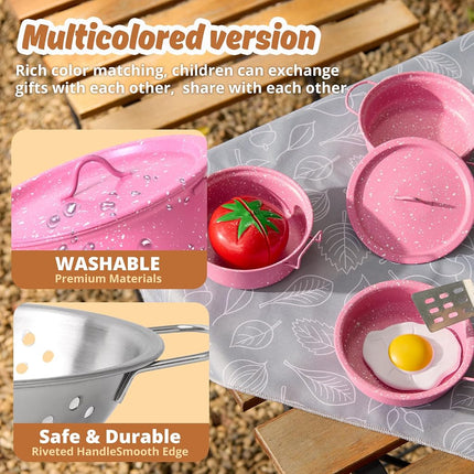 Veitch fairytales Children's Mud Kitchen Accessories Outdoor Children's Crockery Pots Play Kitchen Children's Kitchen Tableware Play Pots Kitchen Accessories Pot Set Kitchen Toy Cooking Utensils