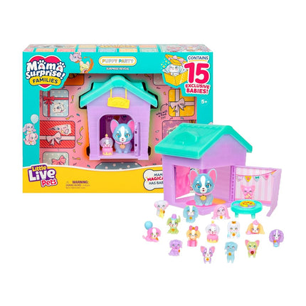 LLP Little Live Pets Puppy House Playset, 15 Mini 